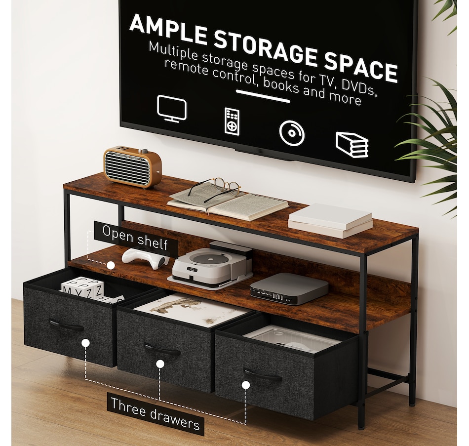 Image 917436_ALTMORE4.jpg, Product 917-436 / Price $104.99, HOMCOM TV Stand, TV Table with Storage for 55 Inch Television from HOMCOM on TSC.ca's Home & Garden department