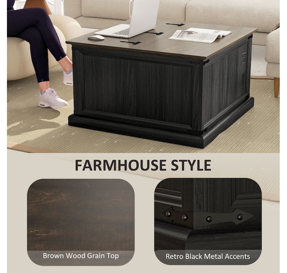 Image 917443_ALTMORE14.jpg, Product 917-443 / Price $199.99, HOMCOM Lift Top Coffee Table with Charging Station and Storage from HOMCOM on TSC.ca's Home & Garden department