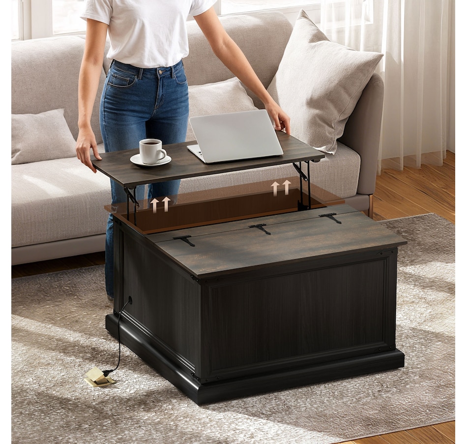 Image 917443_ALTMORE15.jpg, Product 917-443 / Price $199.99, HOMCOM Lift Top Coffee Table with Charging Station and Storage from HOMCOM on TSC.ca's Home & Garden department