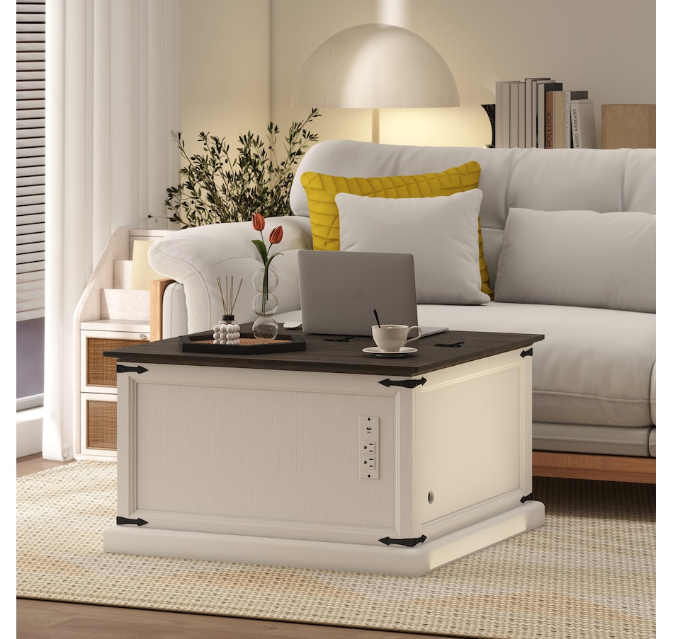 Image 917443_ALTMORE6.jpg, Product 917-443 / Price $199.99, HOMCOM Lift Top Coffee Table with Charging Station and Storage from HOMCOM on TSC.ca's Home & Garden department