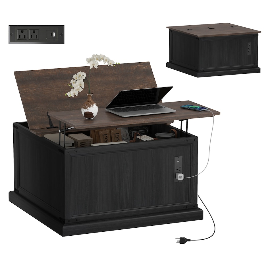 Image 917443_ST02.jpg, Product 917-443 / Price $199.99, HOMCOM Lift Top Coffee Table with Charging Station and Storage from HOMCOM on TSC.ca's Home & Garden department