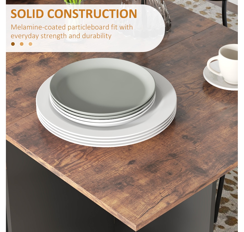Image 917448_ALTMORE15.jpg, Product 917-448 / Price $139.99 - $149.99, HOMCOM Foldable Dining Table, Drop Leaf Table with Storage for Kitchen from HOMCOM on TSC.ca's Home & Garden department