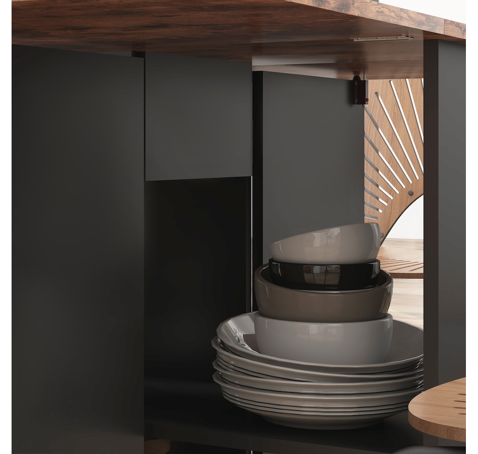 Image 917448_ALTMORE17.jpg, Product 917-448 / Price $139.99 - $149.99, HOMCOM Foldable Dining Table, Drop Leaf Table with Storage for Kitchen from HOMCOM on TSC.ca's Home & Garden department