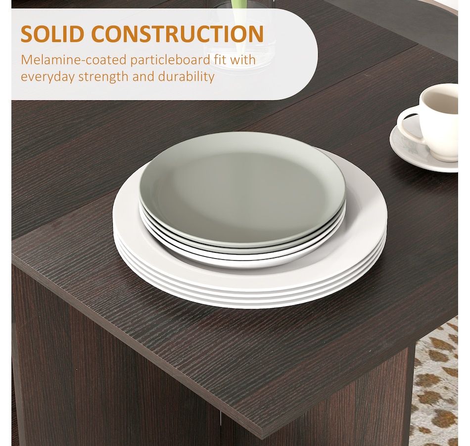 Image 917448_ALTMORE6.jpg, Product 917-448 / Price $139.99 - $149.99, HOMCOM Foldable Dining Table, Drop Leaf Table with Storage for Kitchen from HOMCOM on TSC.ca's Home & Garden department