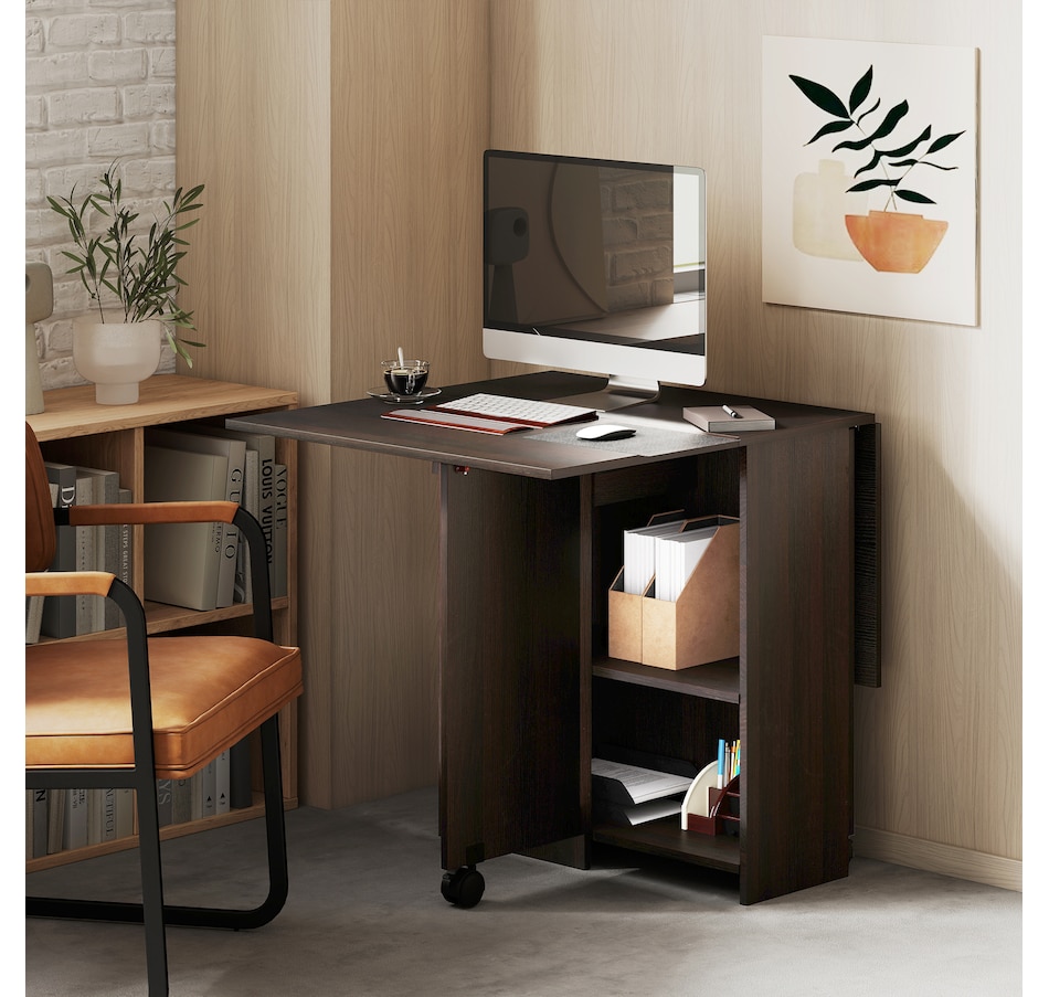 Image 917448_ALTMORE8.jpg, Product 917-448 / Price $139.99 - $149.99, HOMCOM Foldable Dining Table, Drop Leaf Table with Storage for Kitchen from HOMCOM on TSC.ca's Home & Garden department