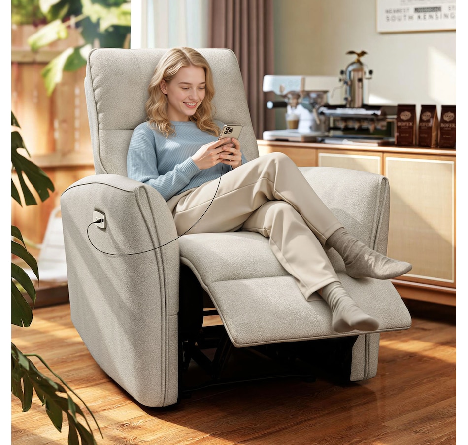 Image 917449_ALTMORE1.jpg, Product 917-449 / Price $479.99 - $499.99, HOMCOM Power Recliner Chair, Upholstered Recliner Chair w/ USB Ports from HOMCOM on TSC.ca's Home & Garden department