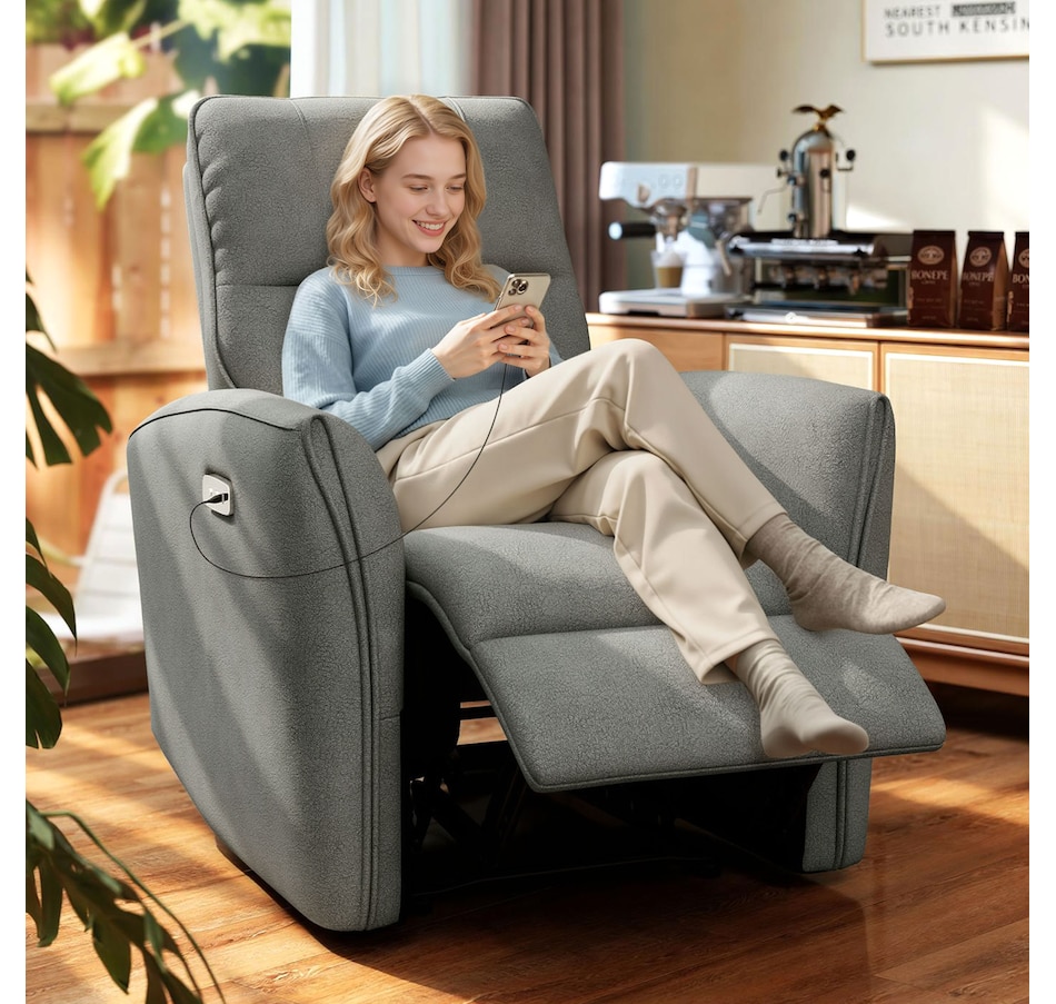 Image 917449_ALTMORE10.jpg, Product 917-449 / Price $479.99 - $499.99, HOMCOM Power Recliner Chair, Upholstered Recliner Chair w/ USB Ports from HOMCOM on TSC.ca's Home & Garden department