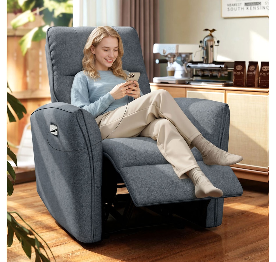 Image 917449_ALTMORE18.jpg, Product 917-449 / Price $479.99 - $499.99, HOMCOM Power Recliner Chair, Upholstered Recliner Chair w/ USB Ports from HOMCOM on TSC.ca's Home & Garden department
