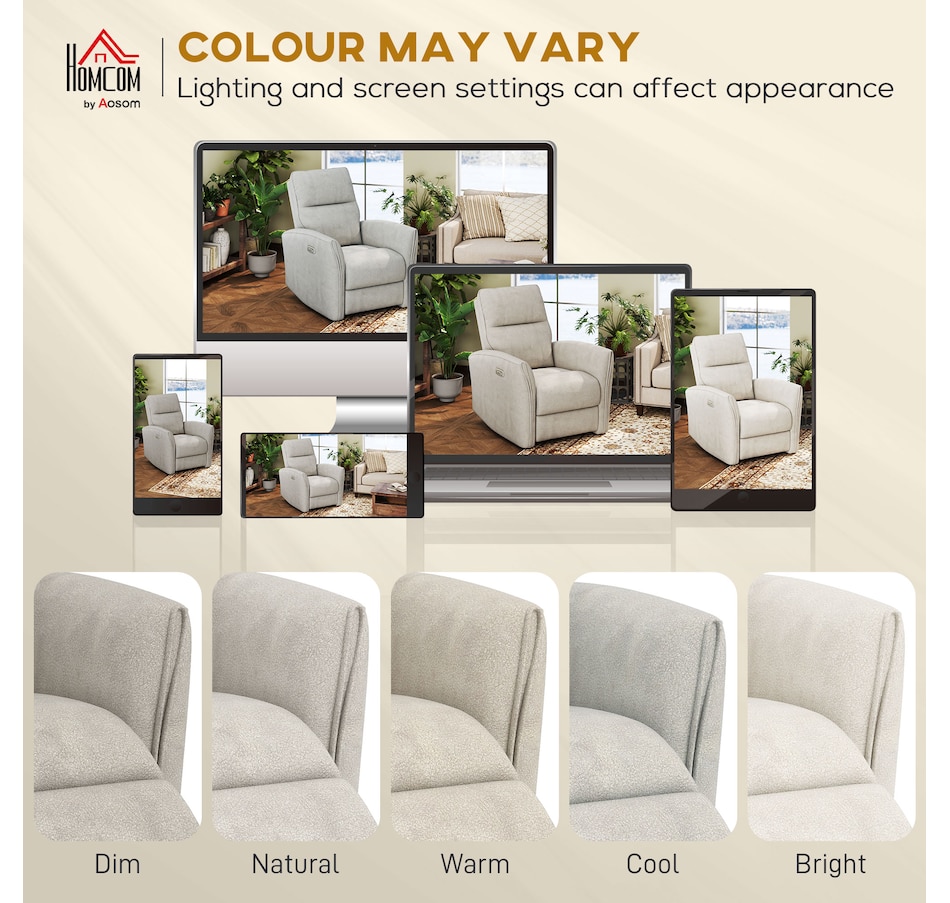 Image 917449_ALTMORE6.jpg, Product 917-449 / Price $479.99 - $499.99, HOMCOM Power Recliner Chair, Upholstered Recliner Chair w/ USB Ports from HOMCOM on TSC.ca's Home & Garden department