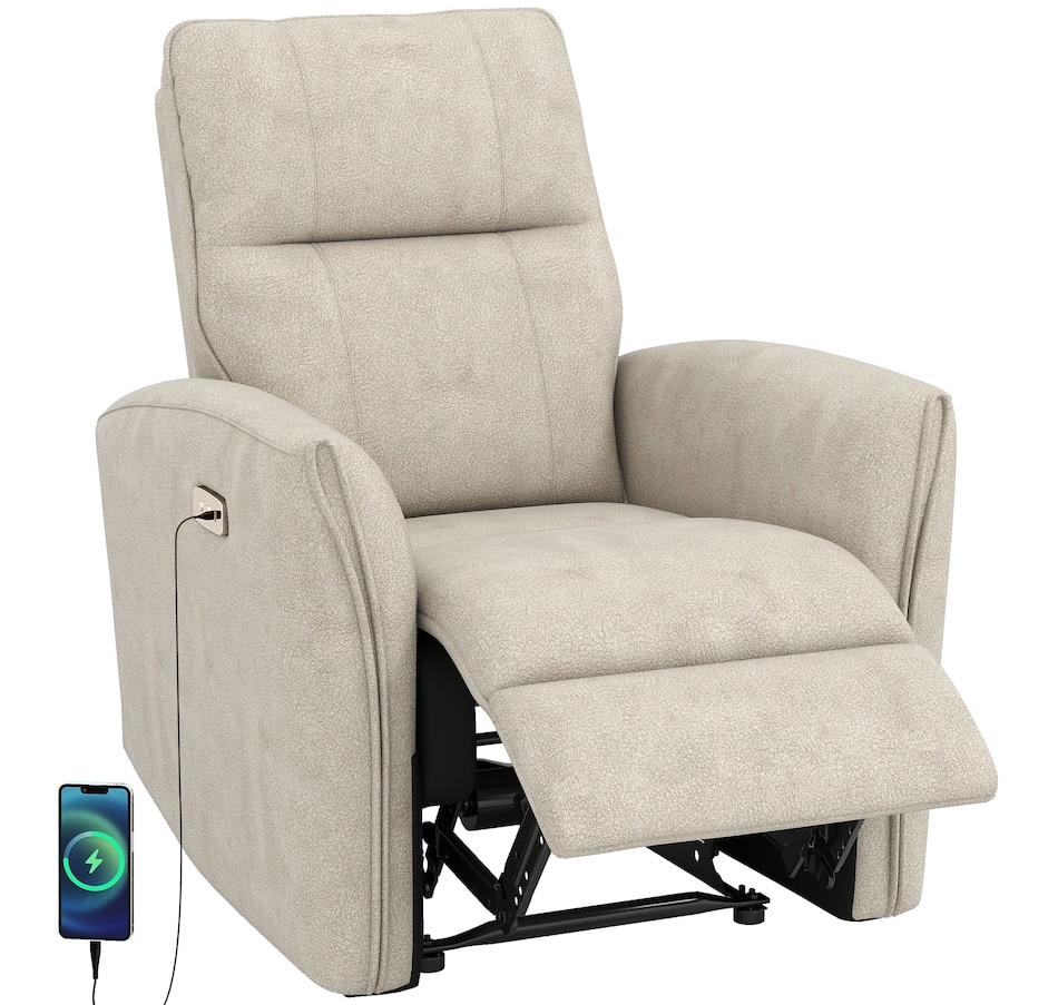 Image 917449_ST01.jpg, Product 917-449 / Price $479.99 - $499.99, HOMCOM Power Recliner Chair, Upholstered Recliner Chair w/ USB Ports from HOMCOM on TSC.ca's Home & Garden department