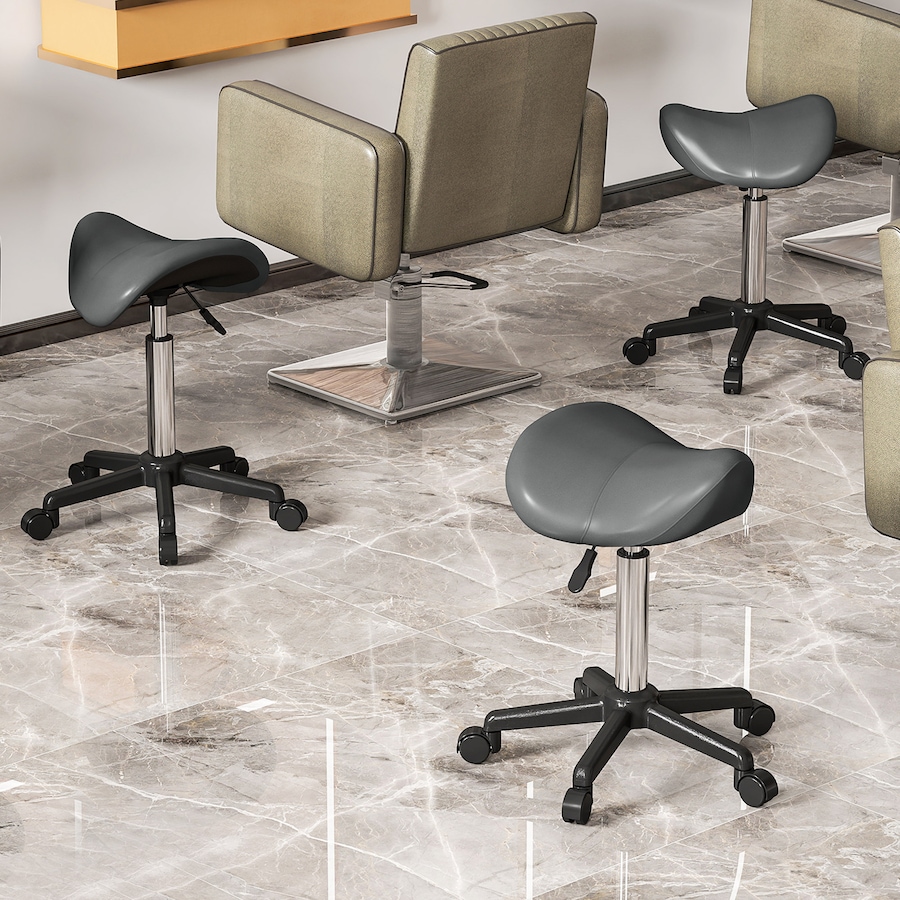 Image 917450_ALTMORE16.jpg, Product 917-450 / Price $54.99 - $59.99, HOMCOM Saddle Salon Stool Adjustable Swivel Massage Spa Beauty Stool from HOMCOM on TSC.ca's Home & Garden department