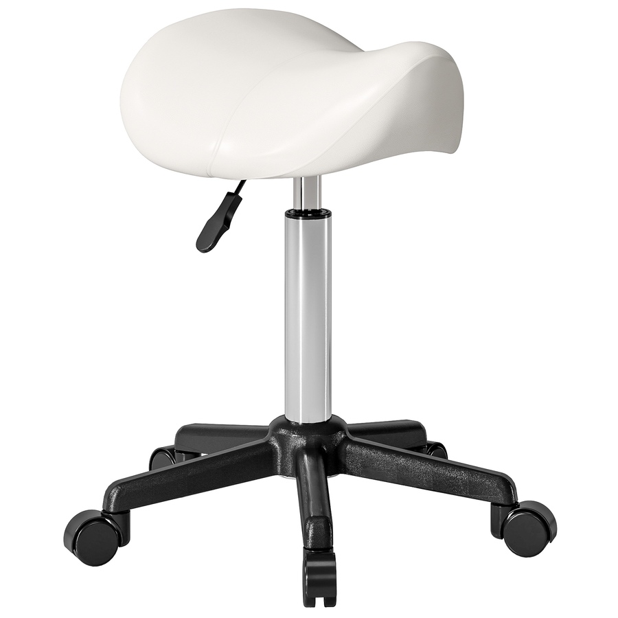 Image 917450_ST01.jpg, Product 917-450 / Price $54.99 - $59.99, HOMCOM Saddle Salon Stool Adjustable Swivel Massage Spa Beauty Stool from HOMCOM on TSC.ca's Home & Garden department