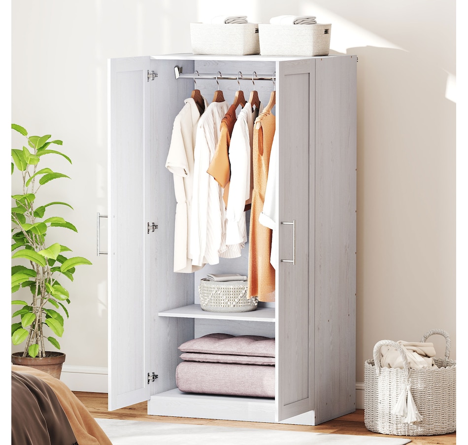 Image 917473_ALTMORE1.jpg, Product 917-473 / Price $239.99 - $249.99, HOMCOM Modern Armoire Wardrobe Closet, 2 Door Wardrobe Cabinet from HOMCOM on TSC.ca's Home & Garden department