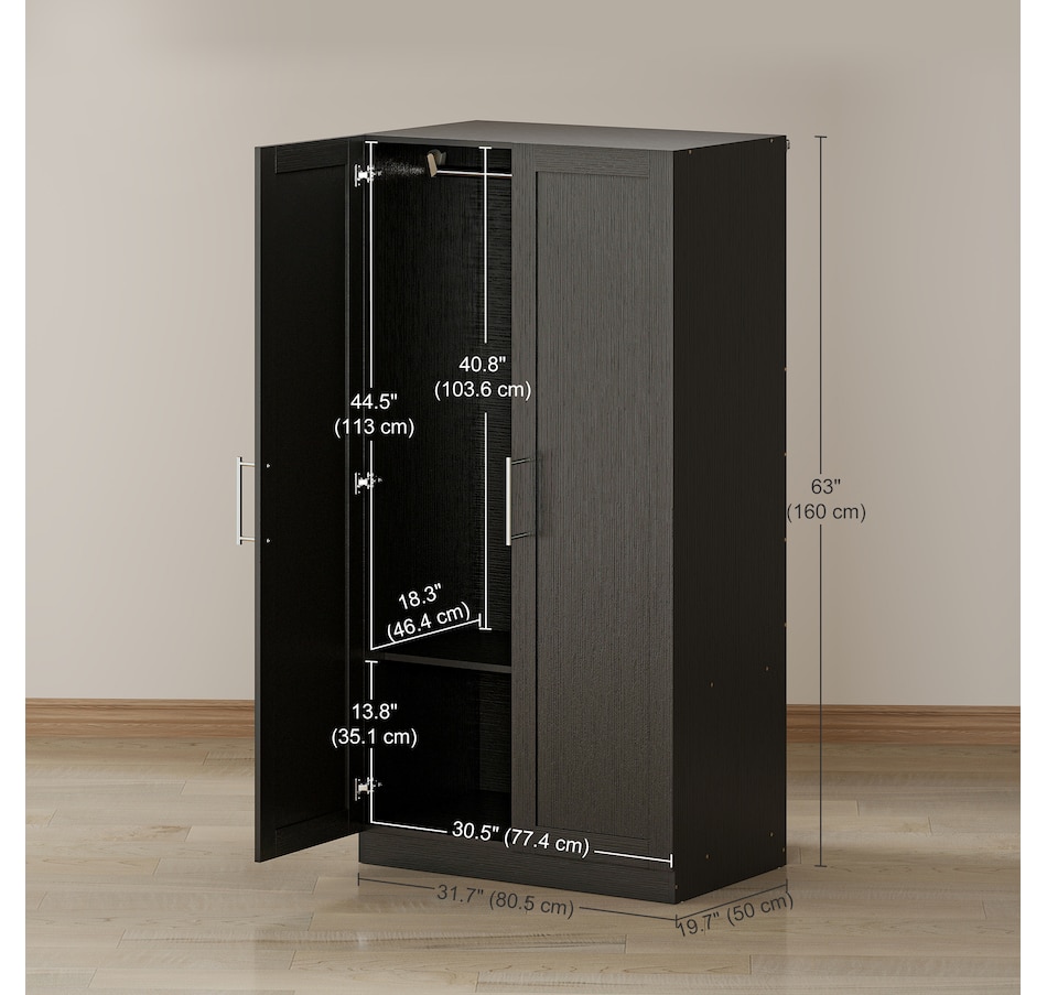 Image 917473_ALTMORE11.jpg, Product 917-473 / Price $239.99 - $249.99, HOMCOM Modern Armoire Wardrobe Closet, 2 Door Wardrobe Cabinet from HOMCOM on TSC.ca's Home & Garden department