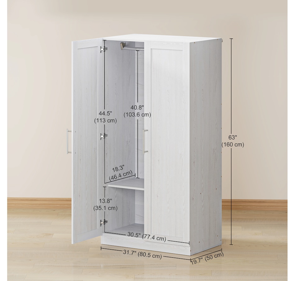 Image 917473_ALTMORE2.jpg, Product 917-473 / Price $239.99 - $249.99, HOMCOM Modern Armoire Wardrobe Closet, 2 Door Wardrobe Cabinet from HOMCOM on TSC.ca's Home & Garden department