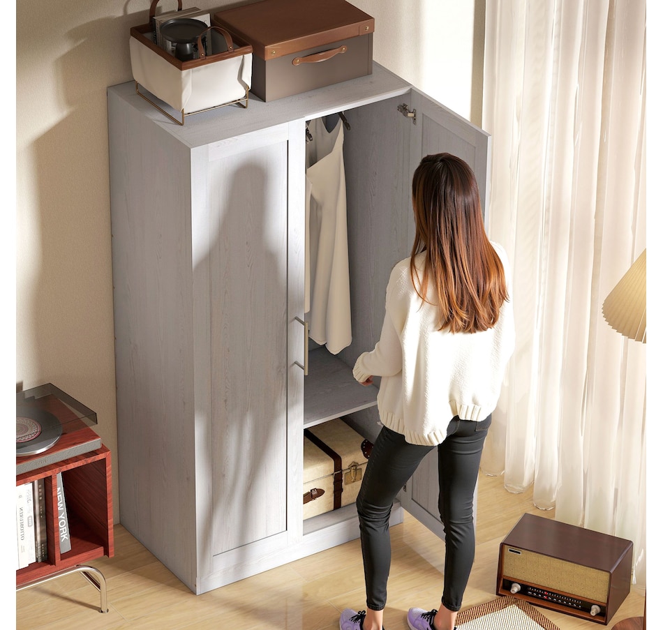Image 917473_ALTMORE7.jpg, Product 917-473 / Price $239.99 - $249.99, HOMCOM Modern Armoire Wardrobe Closet, 2 Door Wardrobe Cabinet from HOMCOM on TSC.ca's Home & Garden department
