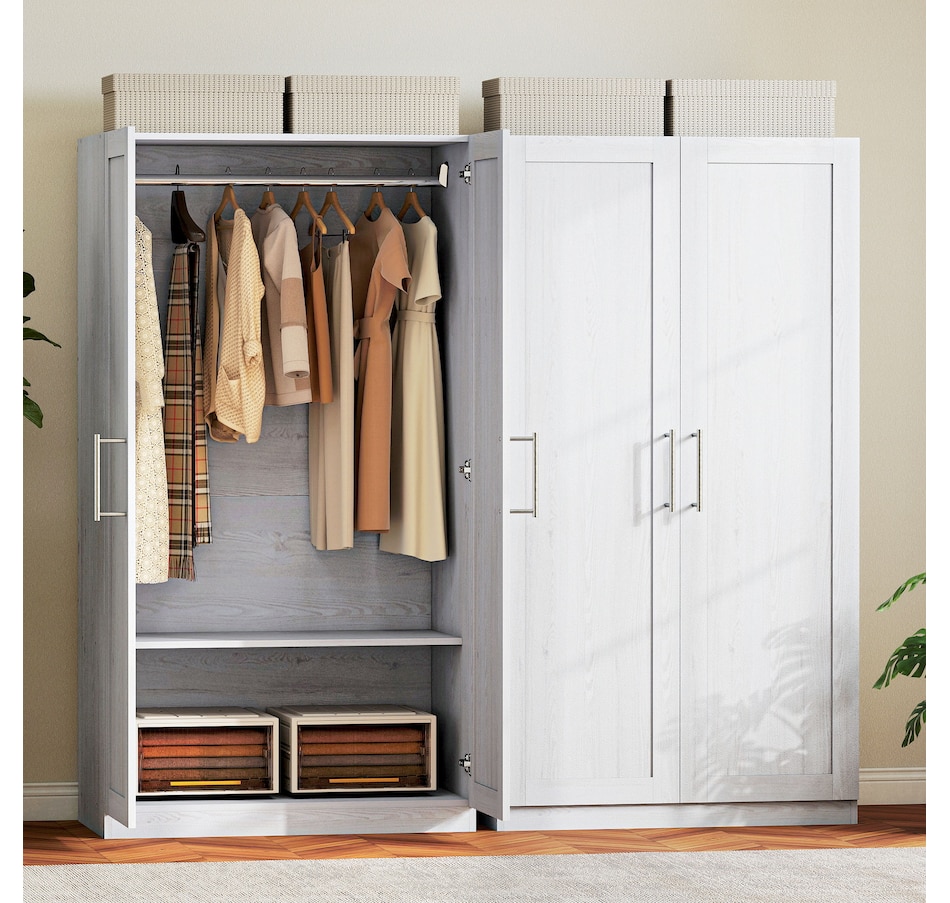 Image 917473_ALTMORE8.jpg, Product 917-473 / Price $239.99 - $249.99, HOMCOM Modern Armoire Wardrobe Closet, 2 Door Wardrobe Cabinet from HOMCOM on TSC.ca's Home & Garden department