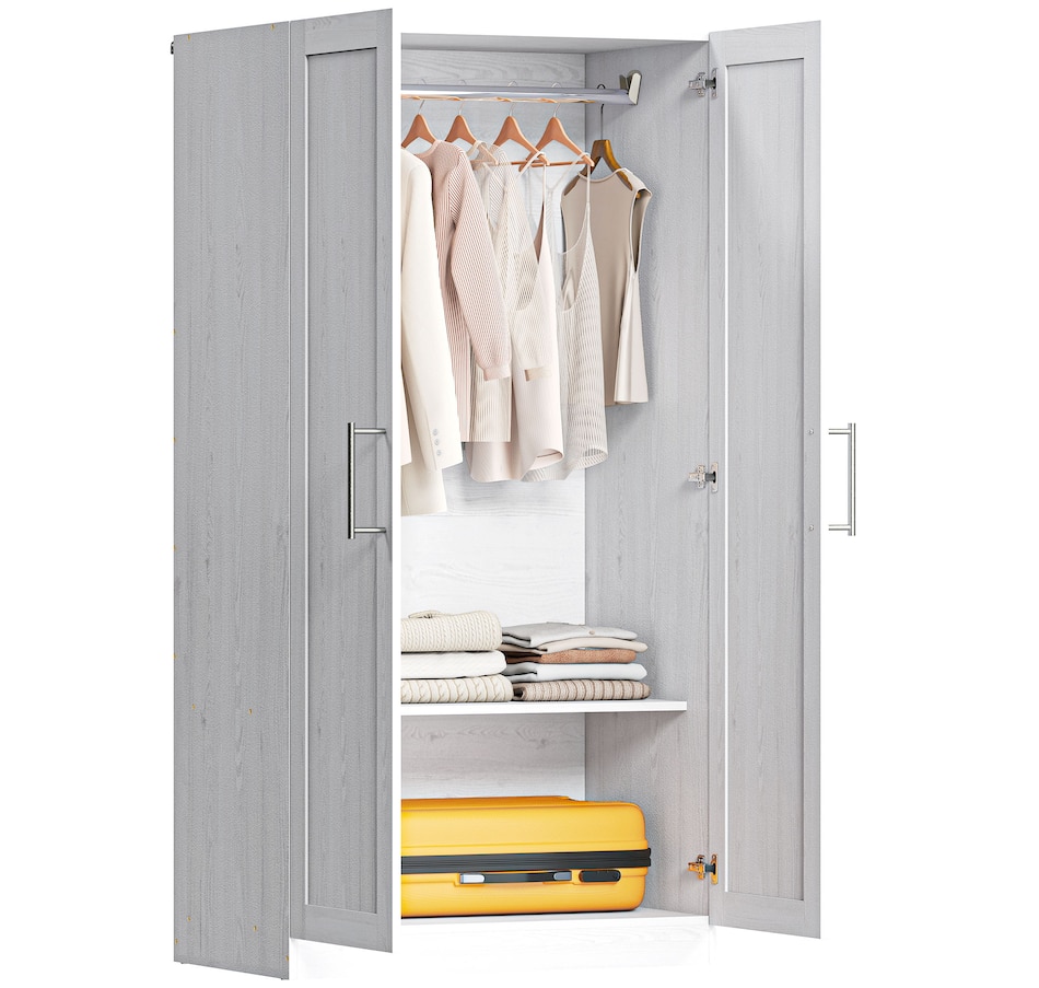 Image 917473_ST01.jpg, Product 917-473 / Price $239.99 - $249.99, HOMCOM Modern Armoire Wardrobe Closet, 2 Door Wardrobe Cabinet from HOMCOM on TSC.ca's Home & Garden department
