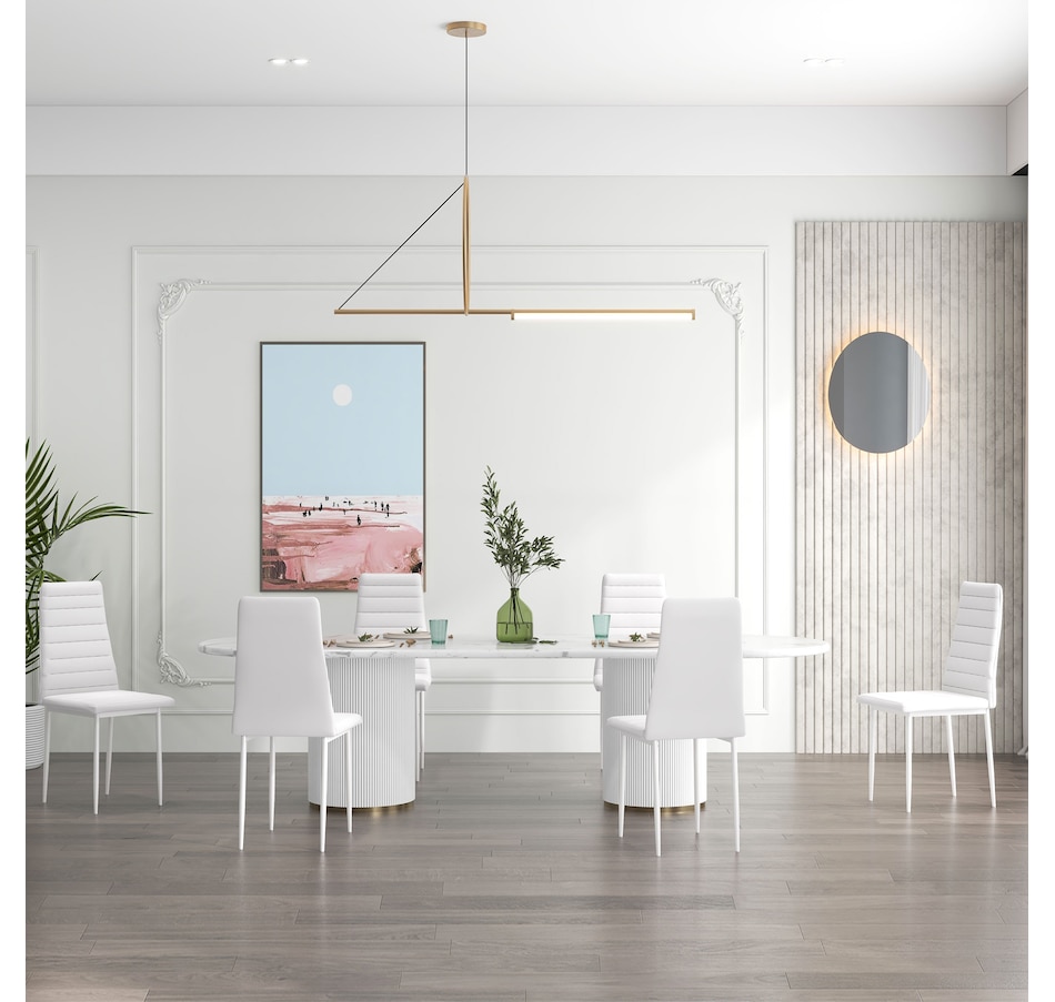 Image 917476_ALTMORE1.jpg, Product 917-476 / Price $214.99, HOMCOM Modern Dining Chairs, Set of 6, PU Leather Upholstered Accent Chairs from HOMCOM on TSC.ca's Home & Garden department