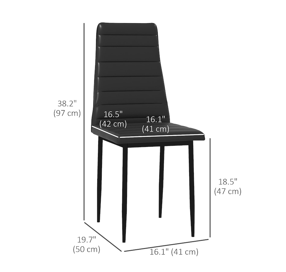 Image 917476_ALTMORE11.jpg, Product 917-476 / Price $214.99, HOMCOM Modern Dining Chairs, Set of 6, PU Leather Upholstered Accent Chairs from HOMCOM on TSC.ca's Home & Garden department