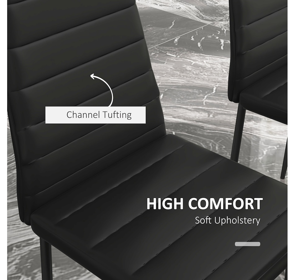 Image 917476_ALTMORE13.jpg, Product 917-476 / Price $214.99, HOMCOM Modern Dining Chairs, Set of 6, PU Leather Upholstered Accent Chairs from HOMCOM on TSC.ca's Home & Garden department