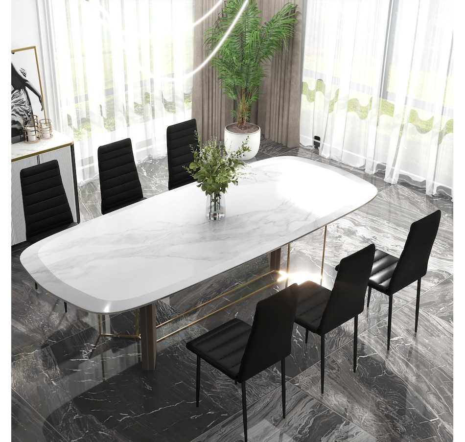 Image 917476_ALTMORE17.jpg, Product 917-476 / Price $214.99, HOMCOM Modern Dining Chairs, Set of 6, PU Leather Upholstered Accent Chairs from HOMCOM on TSC.ca's Home & Garden department