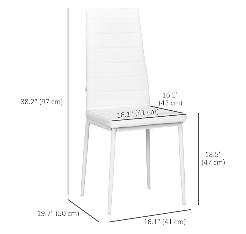 Image 917476_ALTMORE2.jpg, Product 917-476 / Price $214.99, HOMCOM Modern Dining Chairs, Set of 6, PU Leather Upholstered Accent Chairs from HOMCOM on TSC.ca's Home & Garden department