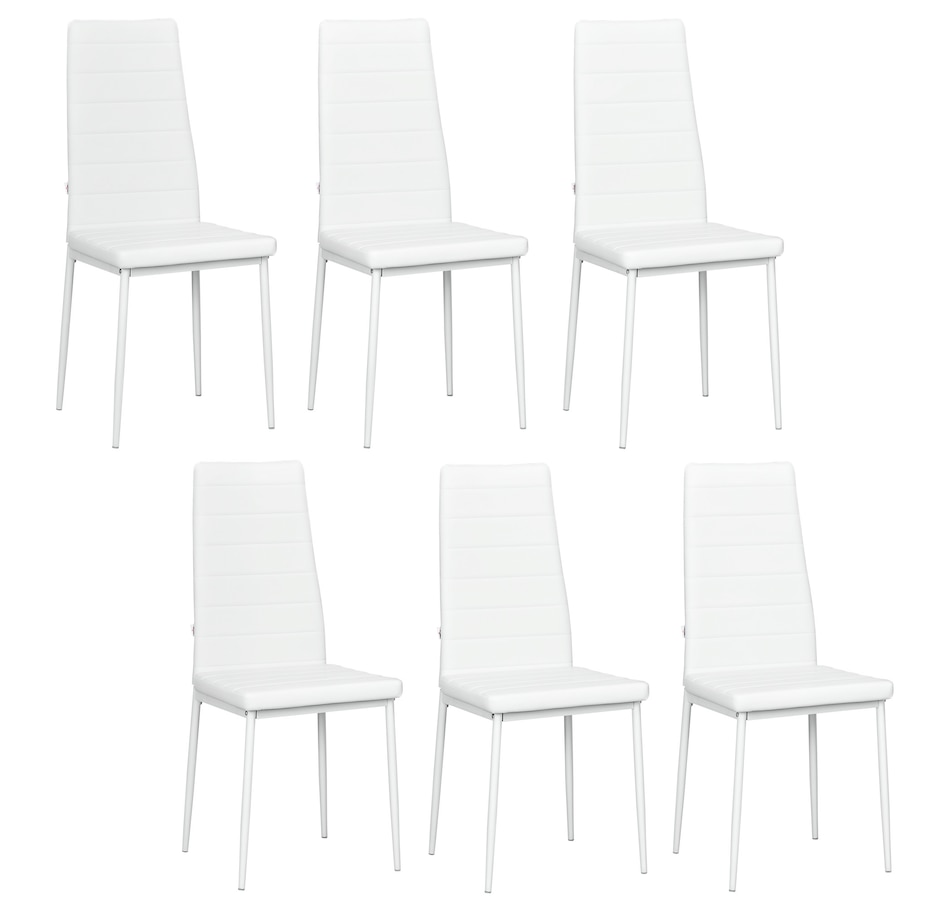 Image 917476_ST01.png, Product 917-476 / Price $214.99, HOMCOM Modern Dining Chairs, Set of 6, PU Leather Upholstered Accent Chairs from HOMCOM on TSC.ca's Home & Garden department