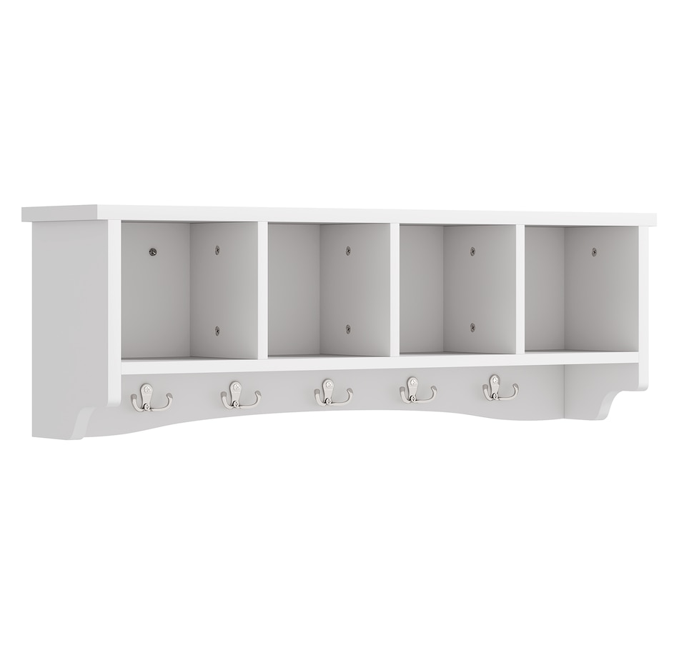 Image 917481_ST01.jpg, Product 917-481 / Price $64.99 - $69.99, HOMCOM Coat Rack Wall Mount with Shelf, Wall Coat Rack with Hooks from HOMCOM on TSC.ca's Home & Garden department