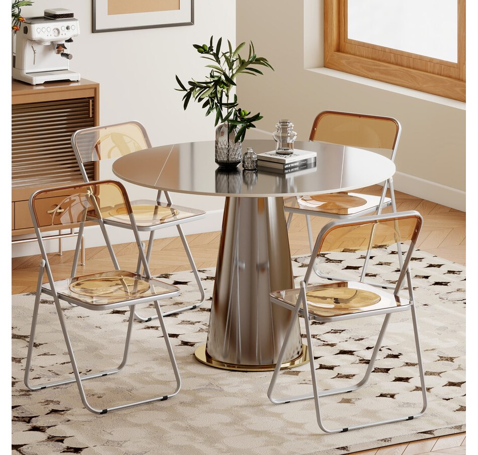 Image 917482_ALTMORE1.jpg, Product 917-482 / Price $116.99 - $119.49, 4 Pack Acrylic Folding Chairs, Modern Foldable Chairs from HOMCOM on TSC.ca's Home & Garden department