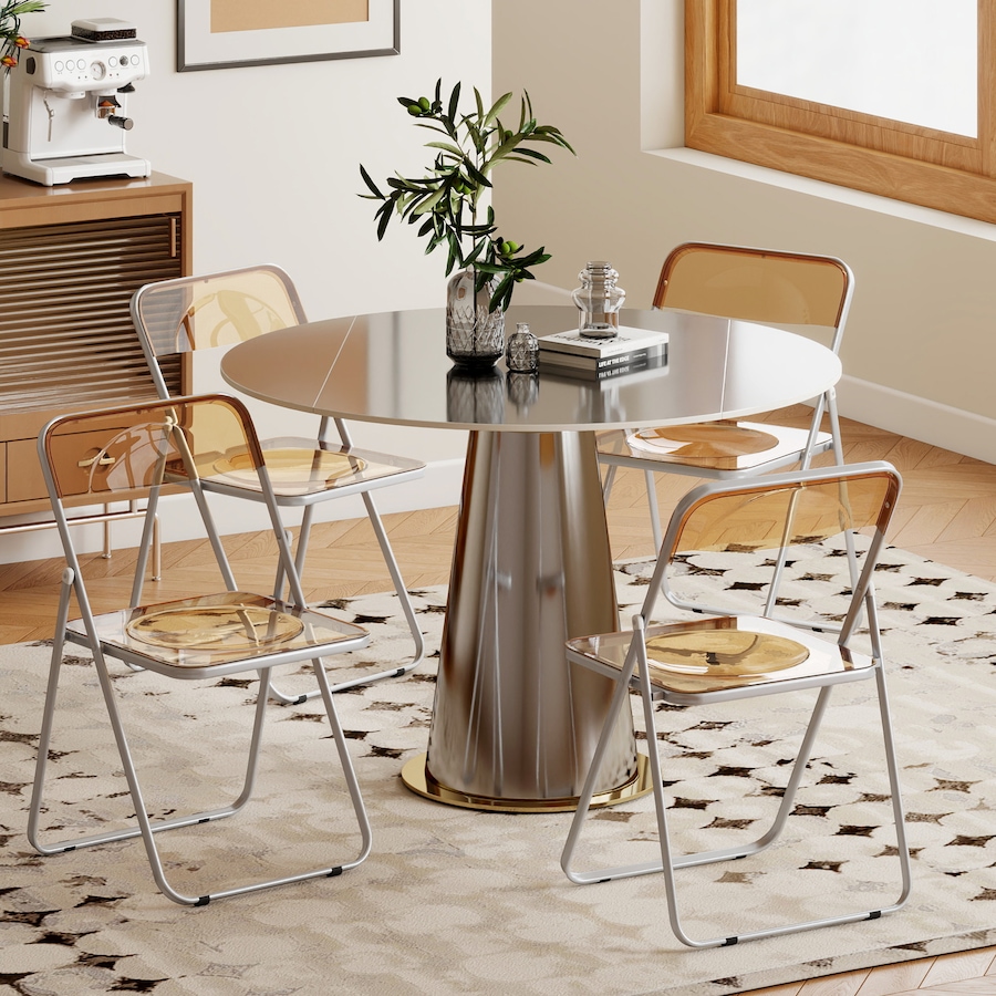 Image 917482_ALTMORE1.jpg, Product 917-482 / Price $123.59, 4 Pack Acrylic Folding Chairs, Modern Foldable Chairs from HOMCOM on TSC.ca's Home & Garden department