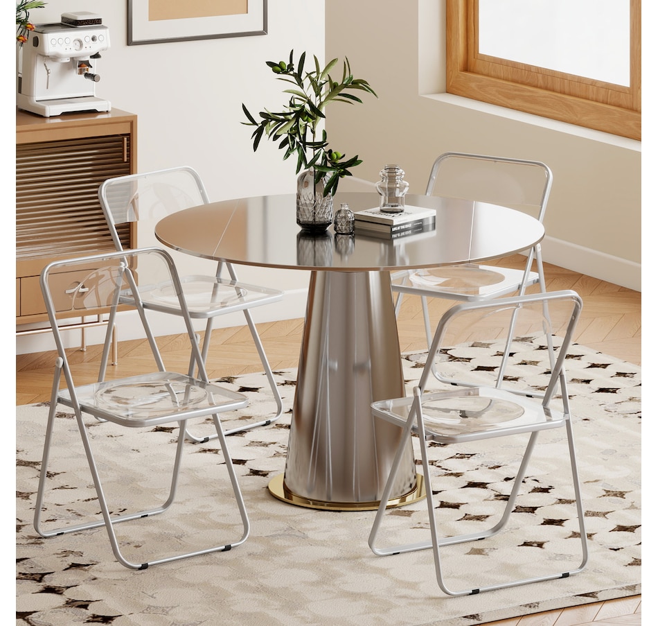 Image 917482_ALTMORE10.jpg, Product 917-482 / Price $116.99 - $119.49, 4 Pack Acrylic Folding Chairs, Modern Foldable Chairs from HOMCOM on TSC.ca's Home & Garden department