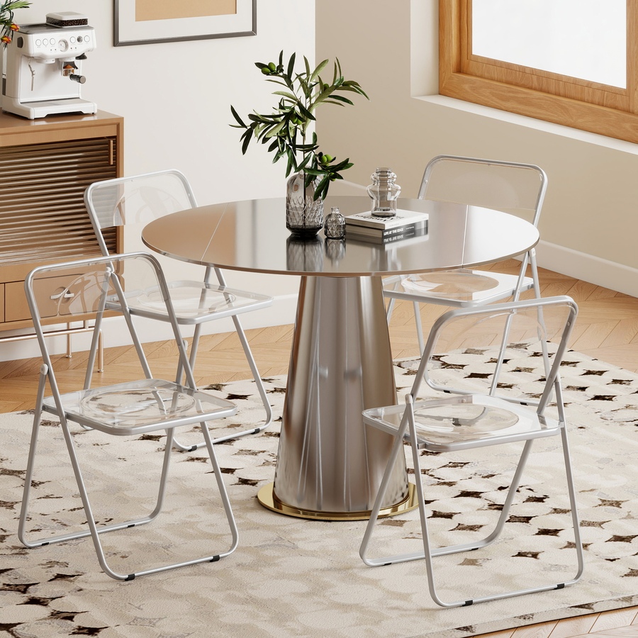 Image 917482_ALTMORE10.jpg, Product 917-482 / Price $123.59, 4 Pack Acrylic Folding Chairs, Modern Foldable Chairs from HOMCOM on TSC.ca's Home & Garden department