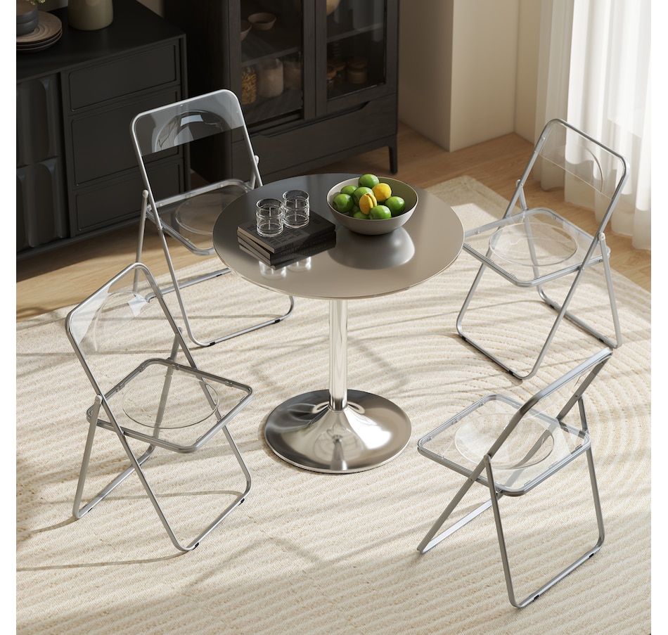 Image 917482_ALTMORE15.jpg, Product 917-482 / Price $116.99 - $119.49, 4 Pack Acrylic Folding Chairs, Modern Foldable Chairs from HOMCOM on TSC.ca's Home & Garden department