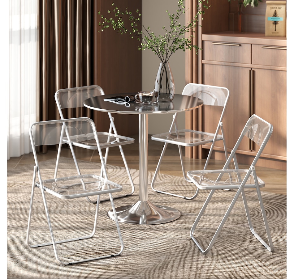 Image 917482_ALTMORE16.jpg, Product 917-482 / Price $116.99 - $119.49, 4 Pack Acrylic Folding Chairs, Modern Foldable Chairs from HOMCOM on TSC.ca's Home & Garden department