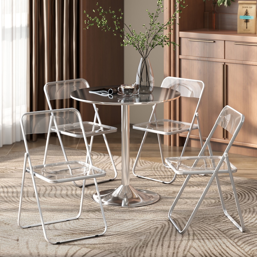Image 917482_ALTMORE16.jpg, Product 917-482 / Price $123.59, 4 Pack Acrylic Folding Chairs, Modern Foldable Chairs from HOMCOM on TSC.ca's Home & Garden department