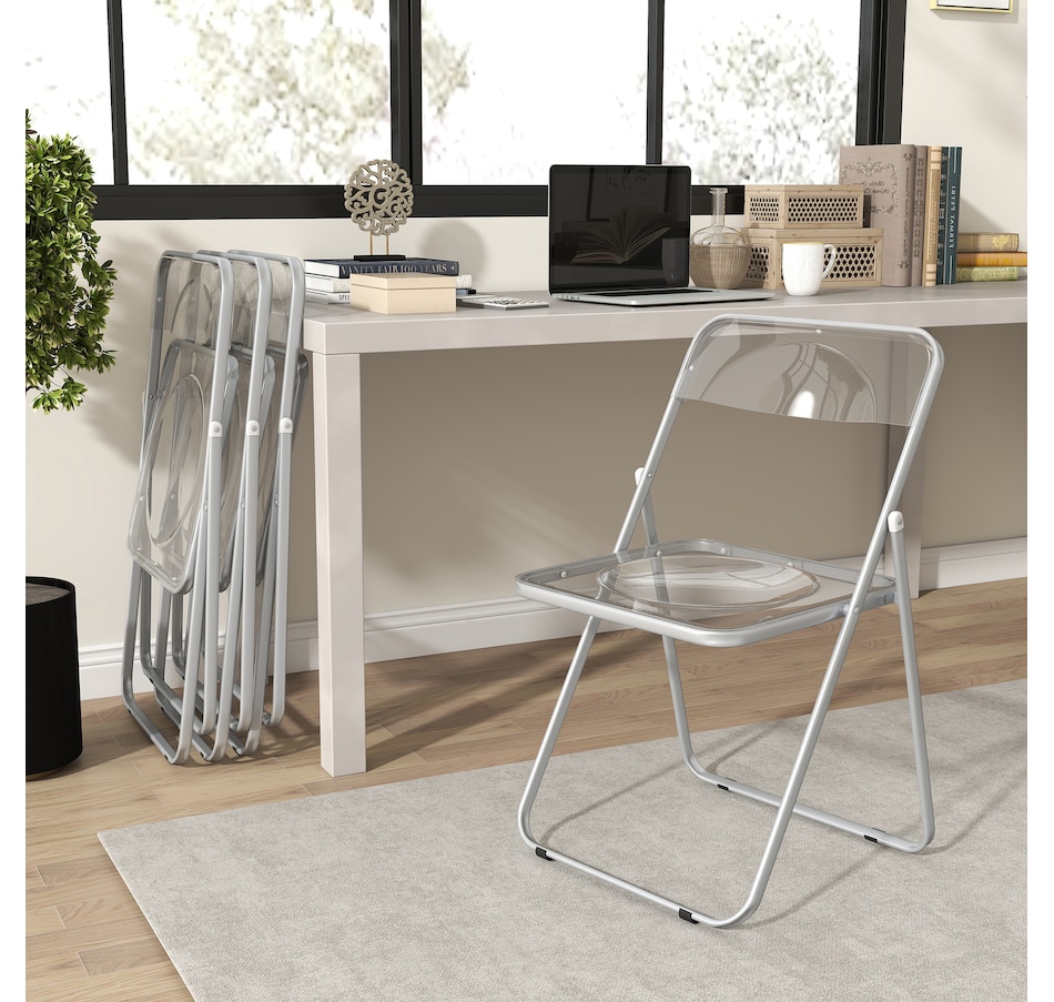 Image 917482_ALTMORE17.jpg, Product 917-482 / Price $116.99 - $119.49, 4 Pack Acrylic Folding Chairs, Modern Foldable Chairs from HOMCOM on TSC.ca's Home & Garden department