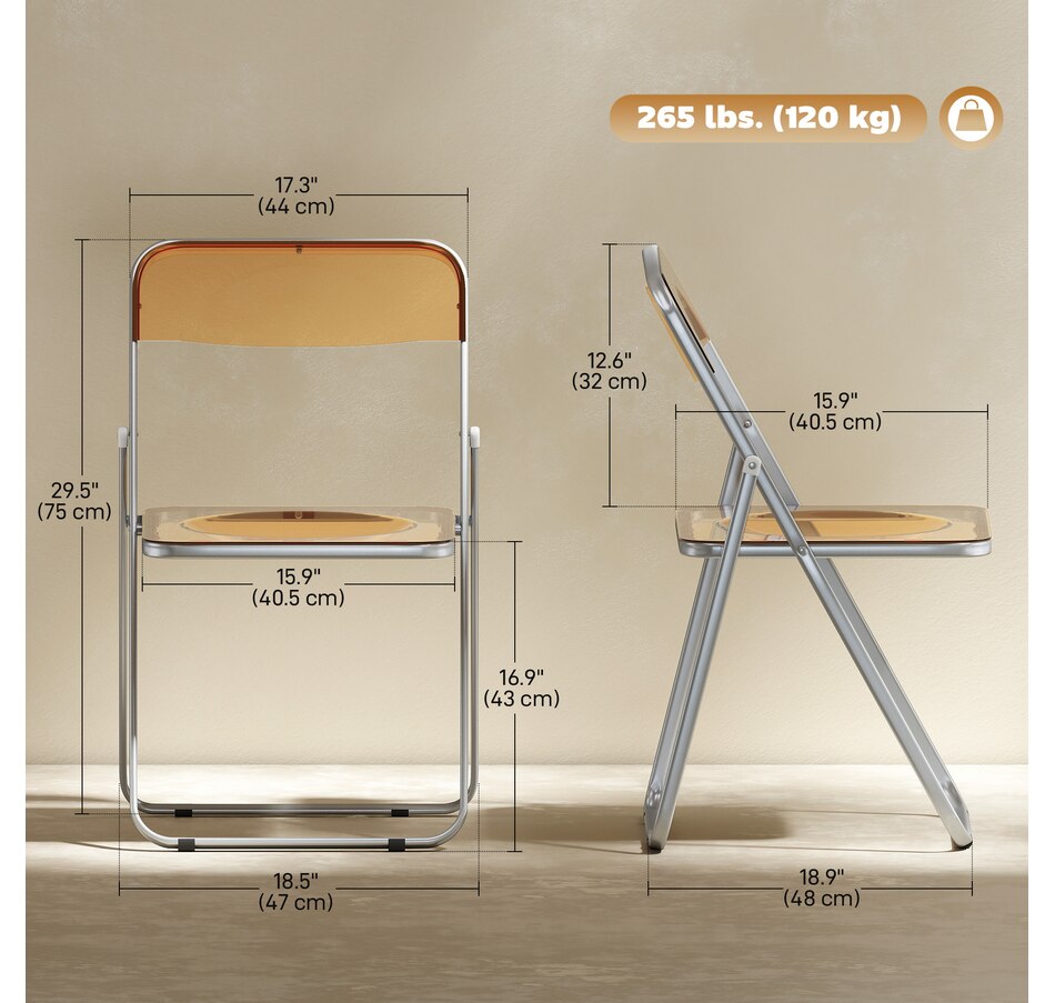 Image 917482_ALTMORE2.jpg, Product 917-482 / Price $116.99 - $119.49, 4 Pack Acrylic Folding Chairs, Modern Foldable Chairs from HOMCOM on TSC.ca's Home & Garden department