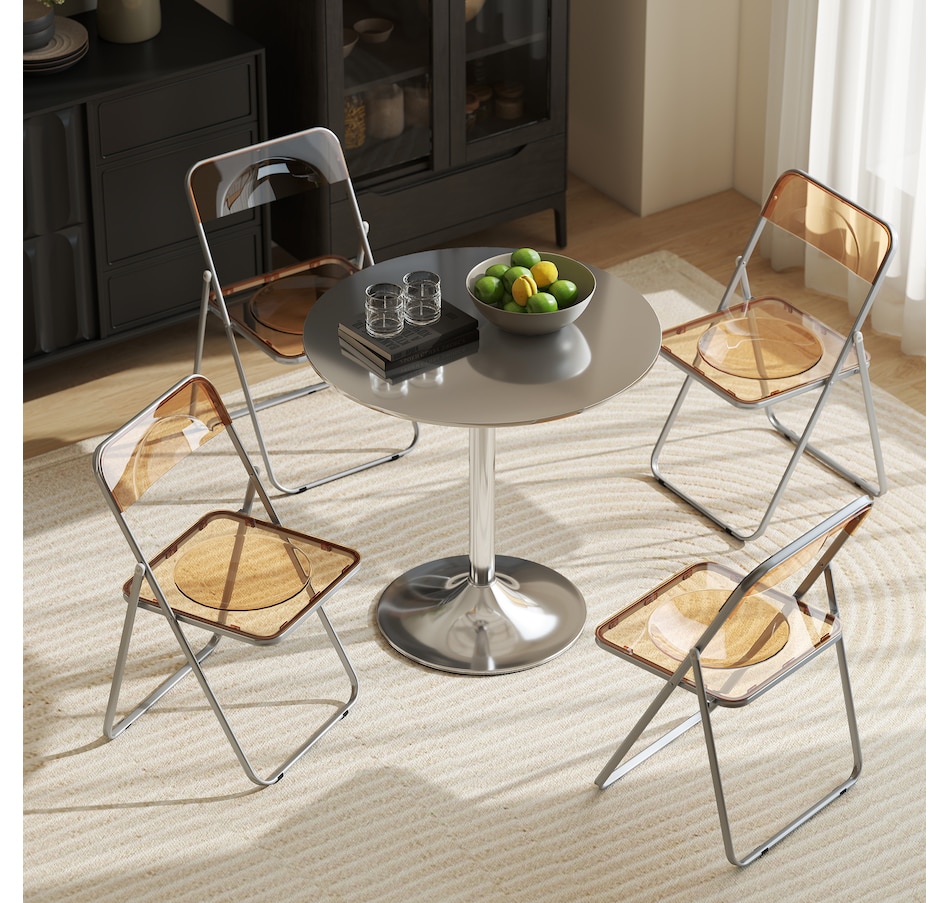 Image 917482_ALTMORE6.jpg, Product 917-482 / Price $116.99 - $119.49, 4 Pack Acrylic Folding Chairs, Modern Foldable Chairs from HOMCOM on TSC.ca's Home & Garden department