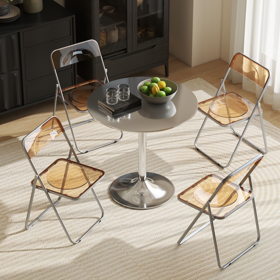 Image 917482_ALTMORE6.jpg, Product 917-482 / Price $123.59, 4 Pack Acrylic Folding Chairs, Modern Foldable Chairs from HOMCOM on TSC.ca's Home & Garden department