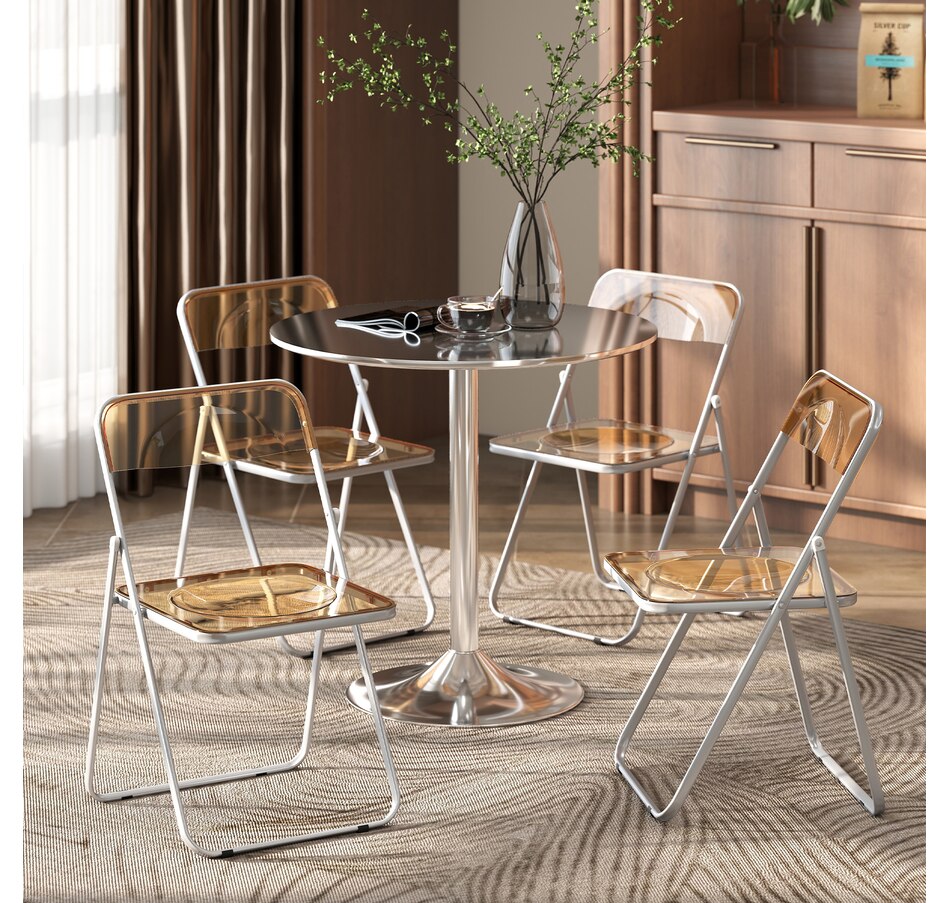 Image 917482_ALTMORE7.jpg, Product 917-482 / Price $116.99 - $119.49, 4 Pack Acrylic Folding Chairs, Modern Foldable Chairs from HOMCOM on TSC.ca's Home & Garden department