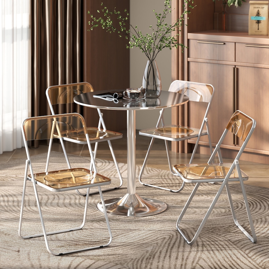 Image 917482_ALTMORE7.jpg, Product 917-482 / Price $123.59, 4 Pack Acrylic Folding Chairs, Modern Foldable Chairs from HOMCOM on TSC.ca's Home & Garden department