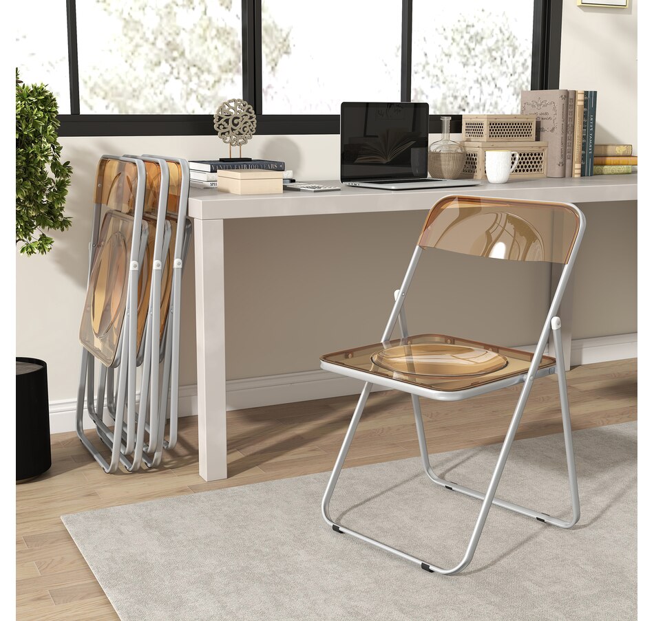 Image 917482_ALTMORE8.jpg, Product 917-482 / Price $116.99 - $119.49, 4 Pack Acrylic Folding Chairs, Modern Foldable Chairs from HOMCOM on TSC.ca's Home & Garden department