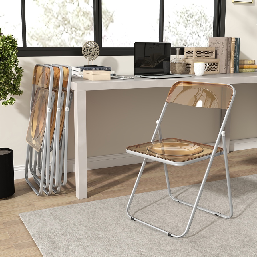 Image 917482_ALTMORE8.jpg, Product 917-482 / Price $123.59, 4 Pack Acrylic Folding Chairs, Modern Foldable Chairs from HOMCOM on TSC.ca's Home & Garden department