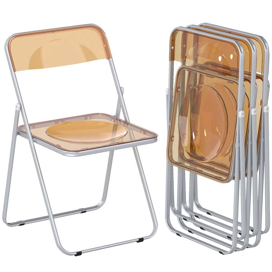 Image 917482_ST01.jpg, Product 917-482 / Price $123.59, 4 Pack Acrylic Folding Chairs, Modern Foldable Chairs from HOMCOM on TSC.ca's Home & Garden department