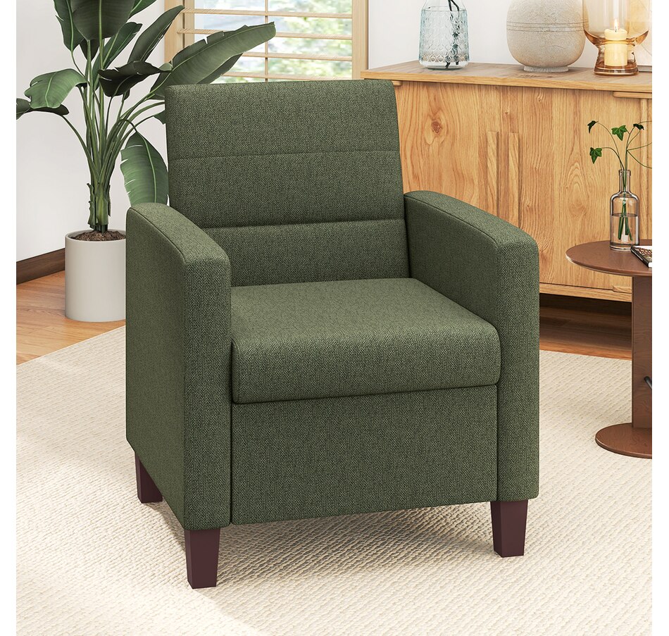 Image 917489_ALTMORE1.jpg, Product 917-489 / Price $207.99, HOMCOM Modern Accent Chair Fabric Armchair w/ Non-Slip Pads from HOMCOM on TSC.ca's Home & Garden department