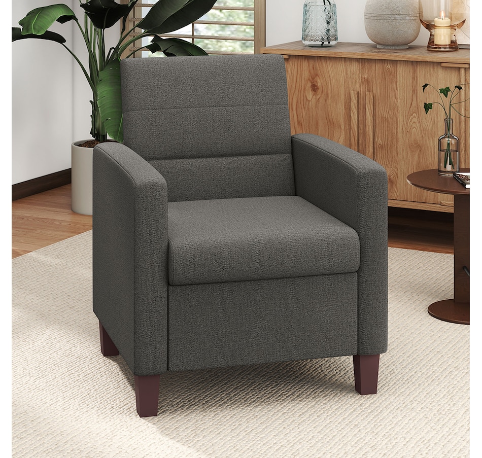 Image 917489_ALTMORE10.jpg, Product 917-489 / Price $207.99, HOMCOM Modern Accent Chair Fabric Armchair w/ Non-Slip Pads from HOMCOM on TSC.ca's Home & Garden department