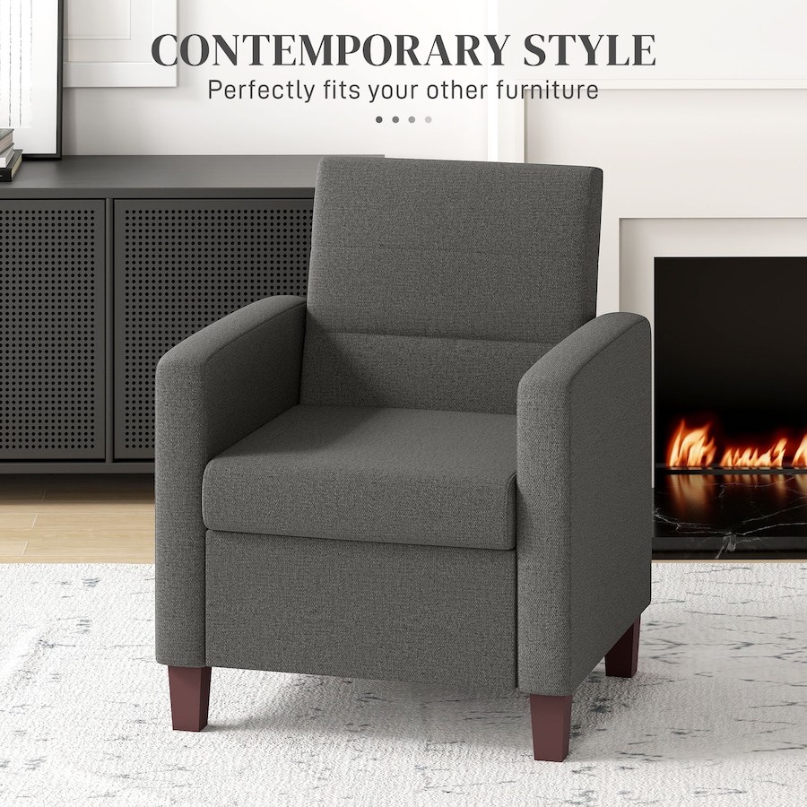 Image 917489_ALTMORE12.jpg, Product 917-489 / Price $179.99, HOMCOM Modern Accent Chair Fabric Armchair w/ Non-Slip Pads from HOMCOM on TSC.ca's Home & Garden department