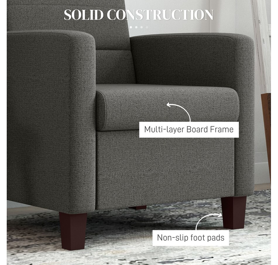 Image 917489_ALTMORE14.jpg, Product 917-489 / Price $207.99, HOMCOM Modern Accent Chair Fabric Armchair w/ Non-Slip Pads from HOMCOM on TSC.ca's Home & Garden department