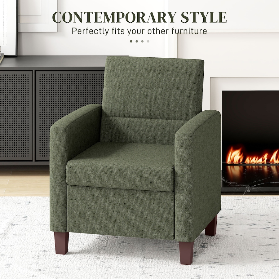 Image 917489_ALTMORE3.jpg, Product 917-489 / Price $179.99, HOMCOM Modern Accent Chair Fabric Armchair w/ Non-Slip Pads from HOMCOM on TSC.ca's Home & Garden department